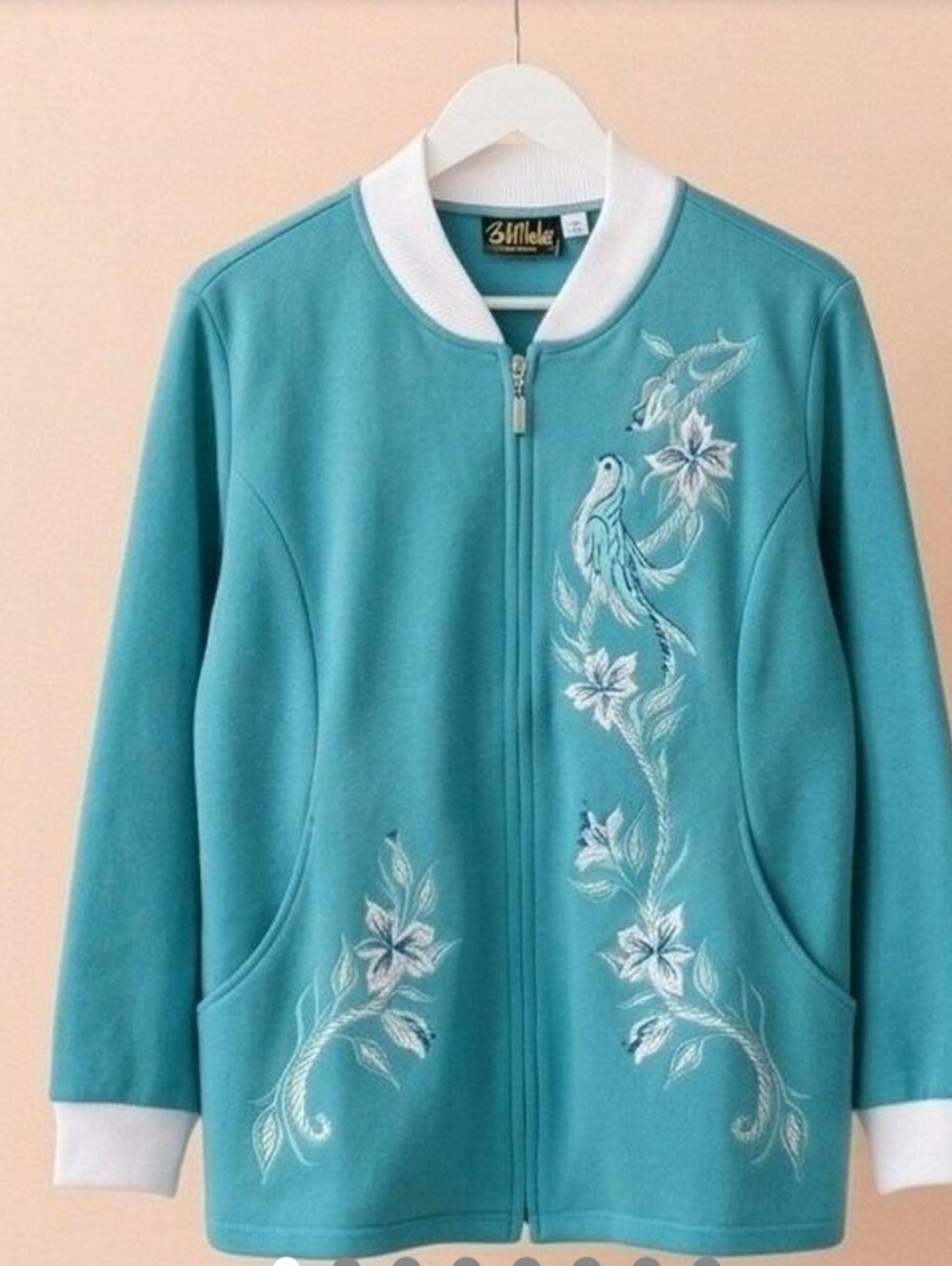 Bob Mackie Zippered Cardigan